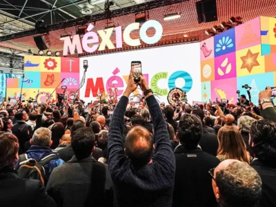 Los Cabos tourism promotion event at international travel trade show in Europe showcasing Mexico pavilion and destination marketing strategy